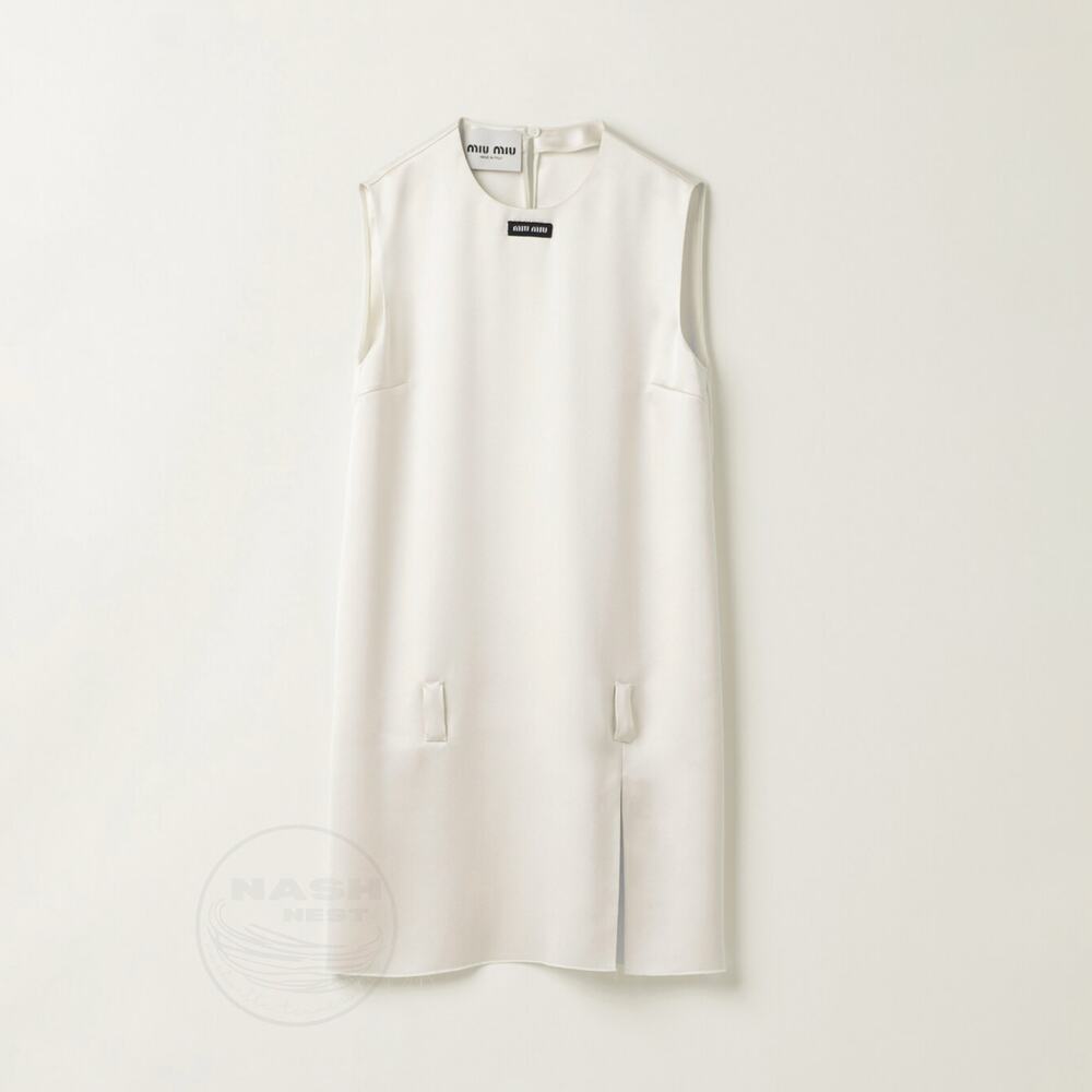 Miu Miu Ivory Silk Satin Mini Dress | Sleeveless, Rare Bridal $3200 NWOT - Picture 1 of 16